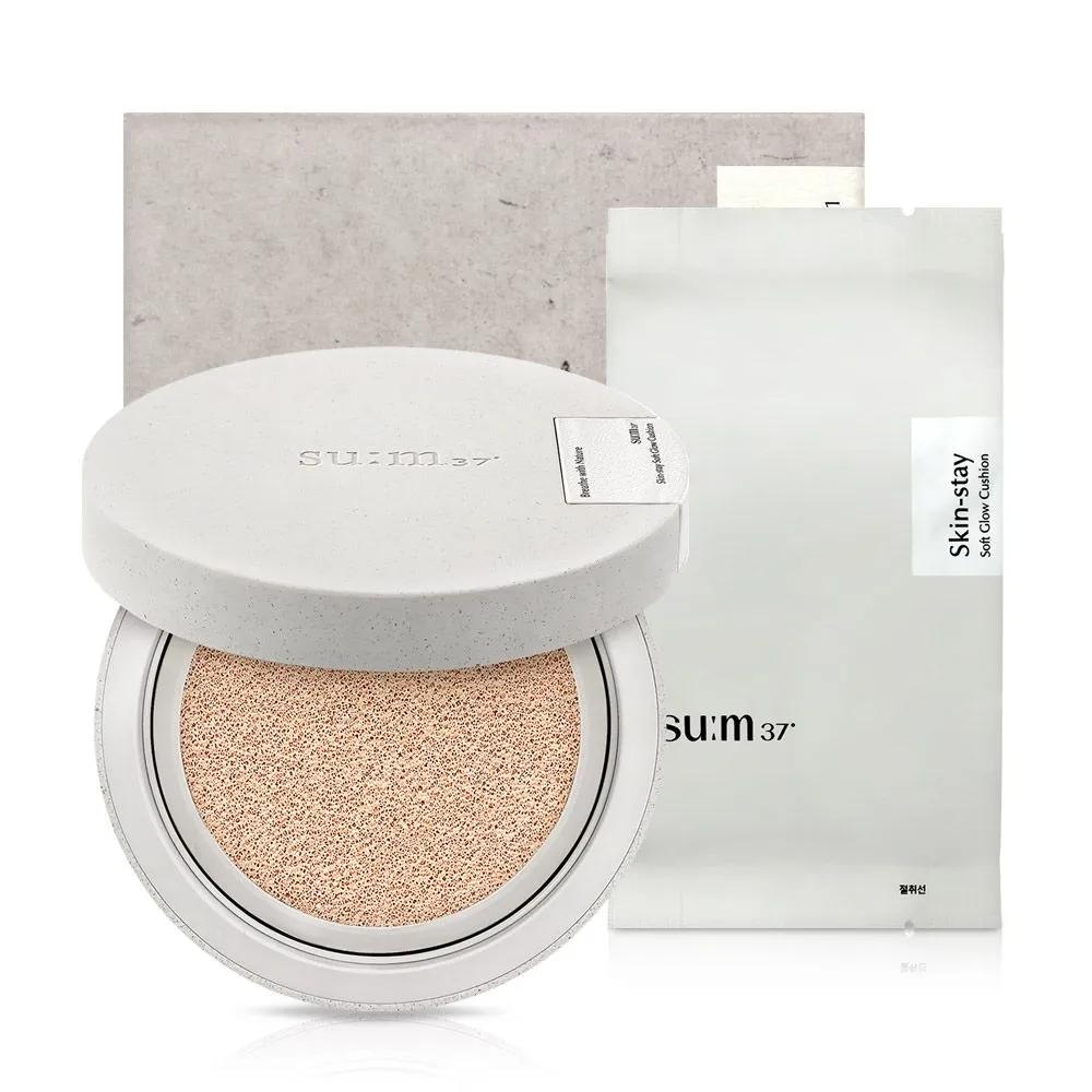 SUM37 Skin Stay Soft Glow Cushion Foundation Radiant Vegan Main Product + Refill No. 02 Natural Beige