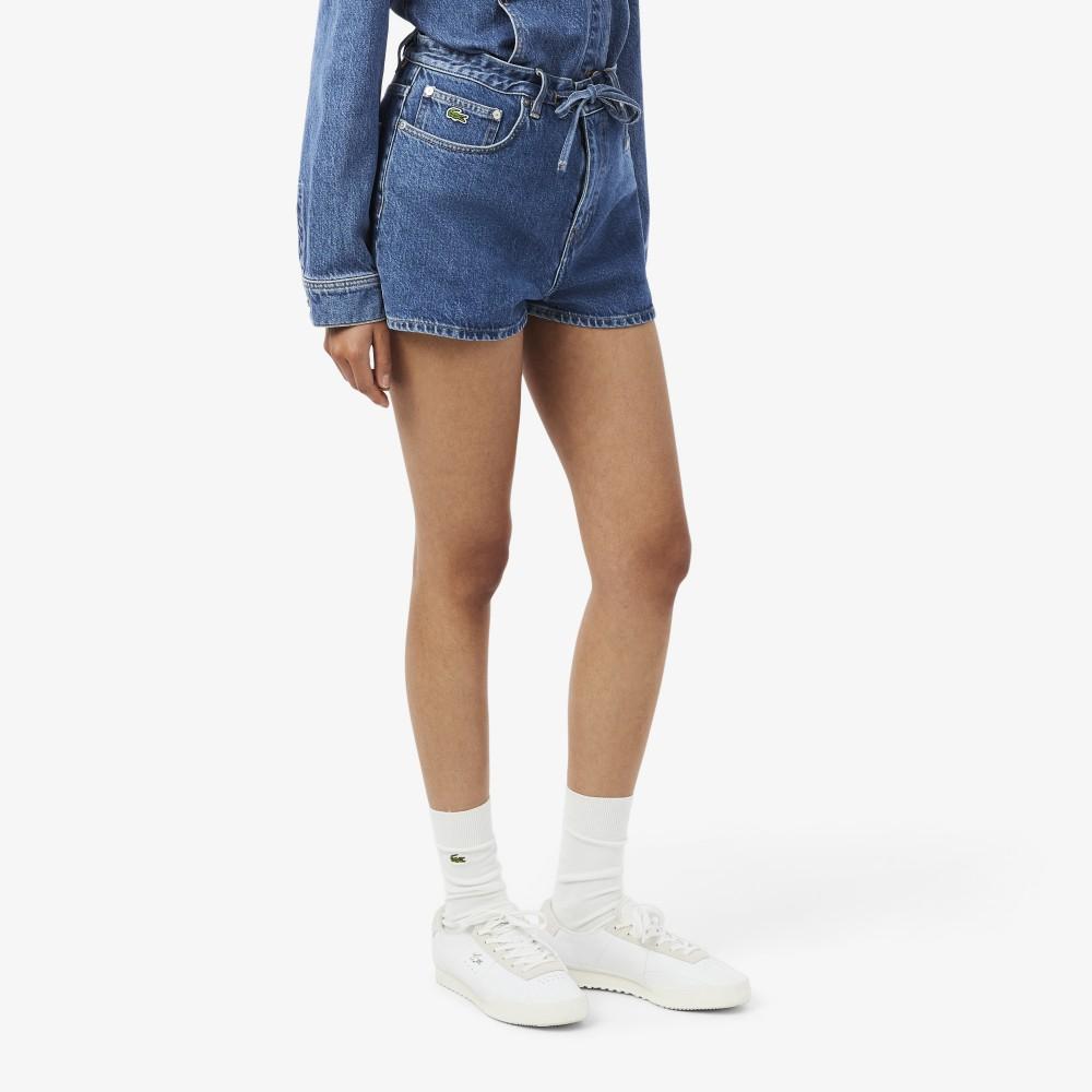 Lacoste Women's Denim String Shorts FF0199-56G36L
