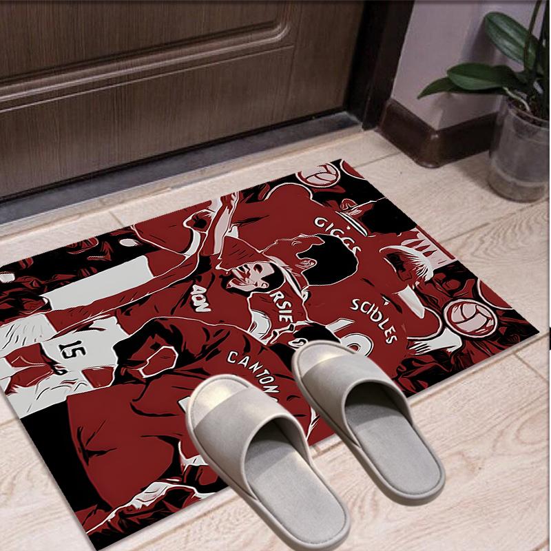 Tappeto con Fantasia Manchester United F.C., Tappetino da Interno/Esterno, per Picnic, Sala Giochi, Camera da Letto, Ufficio, Soggiorno, Tappeto Decorativo per la Casa, Regalo di Compleanno