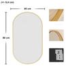 Oval Mirror 80X40Cm Gold Frame