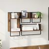 Wall Shelf Set 4 pcs Reclaimed Wood Look 65 x 25 x 30 cm Engineered Wood