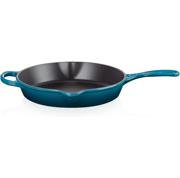 Сковорода Le Creuset Signature чугунная / сервировочная круглая высокая 26 см deep teal (20187266420422)