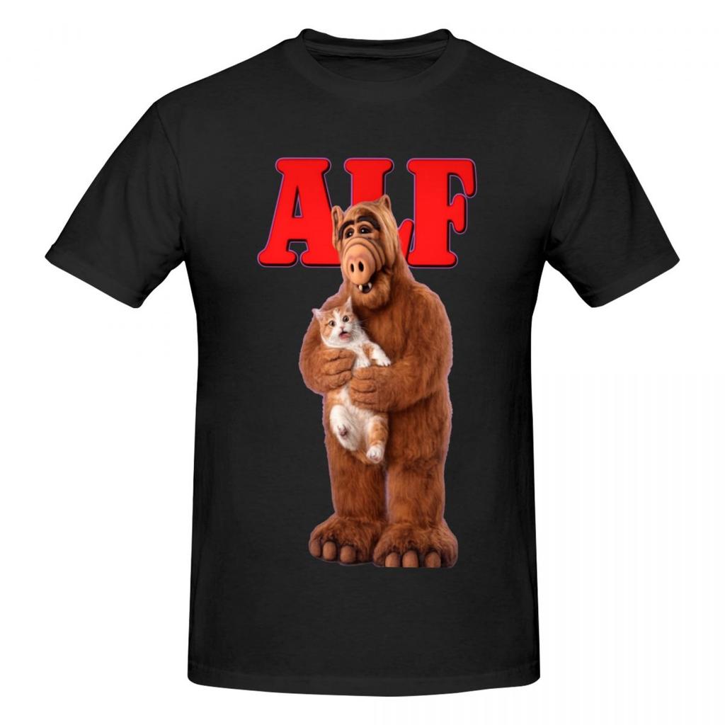 Unisex Funny Alf Eat Cat 2026 T Shirt Streetwear Cotton Crewneck Shirts