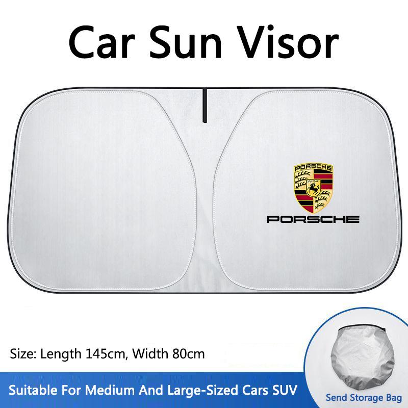 Folding Car Windshield Sun Shade Cover Visor UV Protection For Porsche Cayenne Panamera Macan 911 Taycan Boxster Cayman 918Pajun