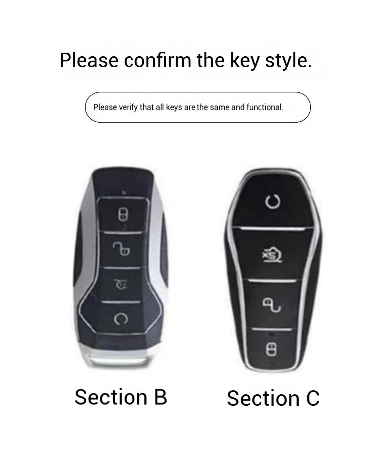 Interior Mouldings Zinc Alloy Car Remote Key Case Cover Shell Fob For BYD Song Plus Atto 3 Han EV Tang DM Qin Seal Dolphin Keych