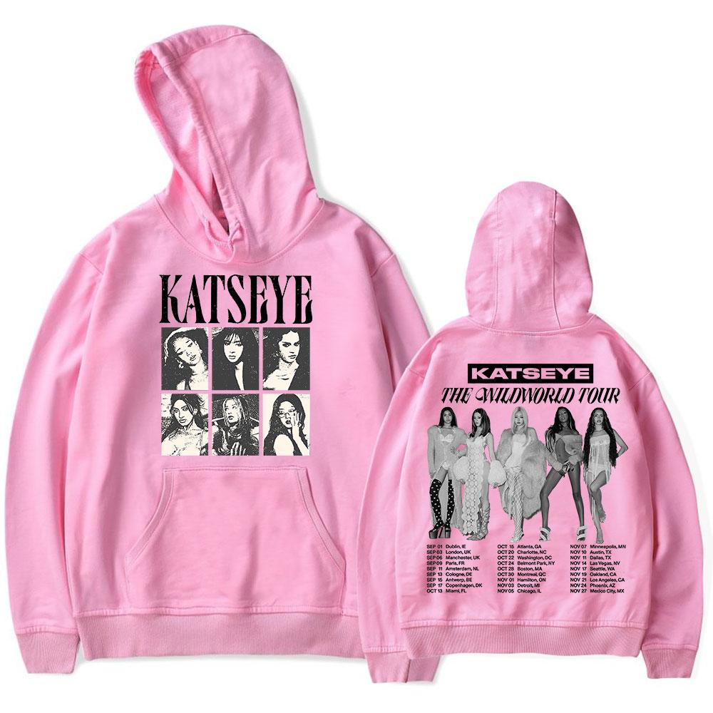 Katseye The Wildworld Tour 2026 Merch Hoodies Cosplay Women Men Fashion Long Sleeve Sweatshirts