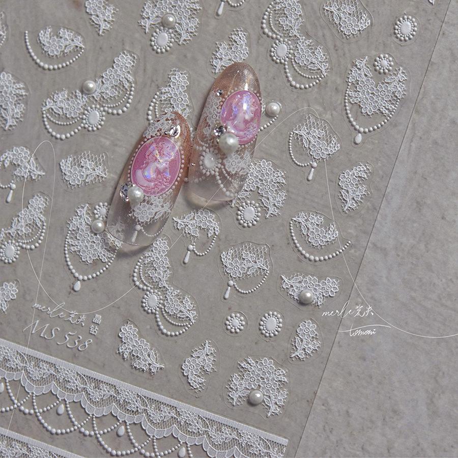 Яркие хрустальные кружевные цветочные наклейки для ногтей. Изготовление своими руками — фото 8