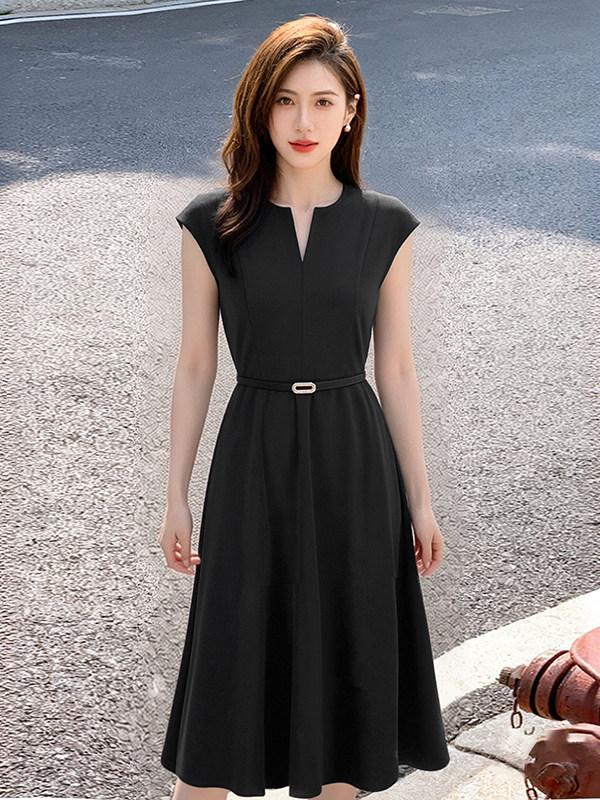 [Spot] There Is a Lib French Dress for Women's Summer Waist Temperament, Small Temperament, Small Fragrant A-shaped Skirt.