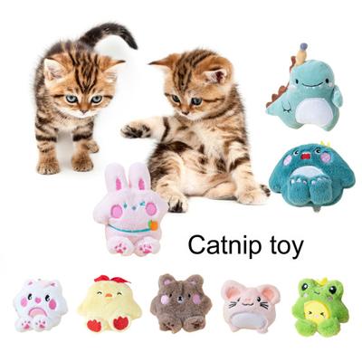 Cat Plush Toy Bite-resistant Soft Exquisite Cartoon Bear Shape Kitten Cat Catnips Chewing Toy