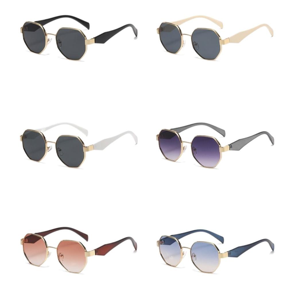 UV400 Polygonal Sunglasses Gradient Color Anti-UV Glasses Retro Women Sunglasses Women/Men