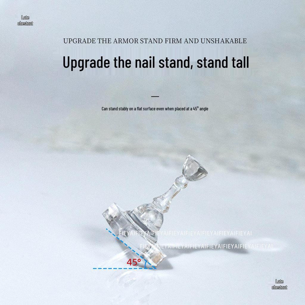 Non-Magnetic Nail Art Finger Cots: Cat Eye Acrylic Practice Base & Wearable Nail Pattern Stand