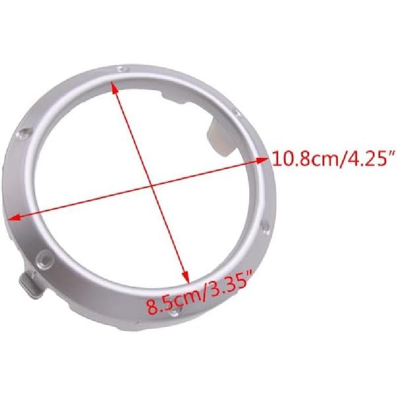 Auto Repair Parts 2Pcs Silver Front Fog Lamp Cover Frame Bezel Ring Fit for Toyota Highlander 2004 2005 2006 2007 Easy To Replace