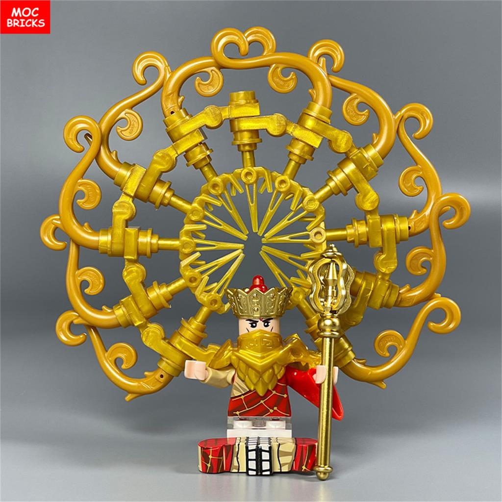 MOC Bausteine Buddhistische Serie Film Tempelszene Reise nach Westen Kultur Actionfigur Zubehör Bausteine Kinderspielzeug
