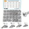 1080pcs Screws Bolts and Nuts Assortment Kit, Metric Machine Screws and Nuts and Flat Washers, M3/M4/M5/M6