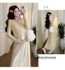 Spring 2026 Elegant Maternity Sling Dress & Cardigan Set