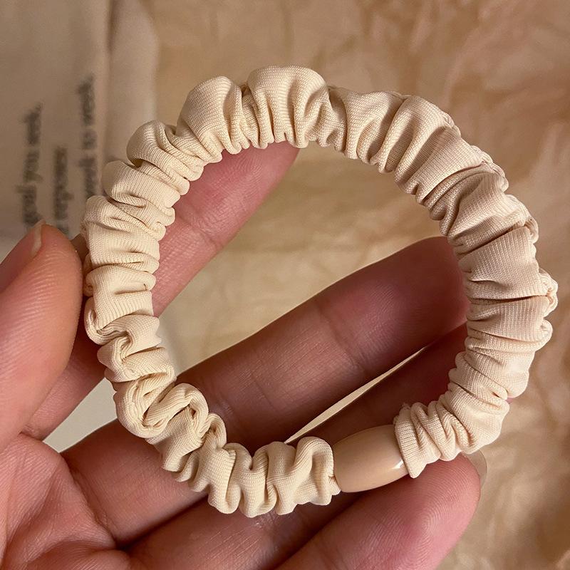Wrinkled Small Intestine Loop Hair Band, Colorful Ponytail Rubber Band, High-elasticity Basic Hair Band
