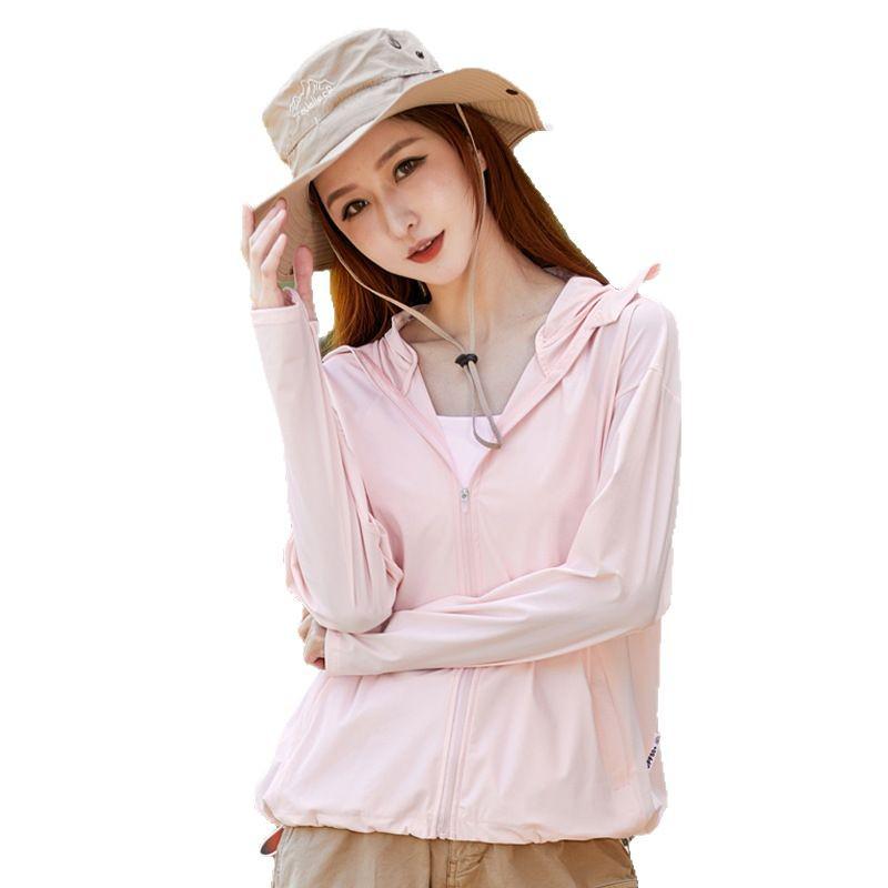 LULU OIOI Unisex Eisseiden-Sonnenschutzjacke mit breiter Krempe, Anti-UV, dünn und atmungsaktiv für Sommer-Outdoor-Aktivitäten.