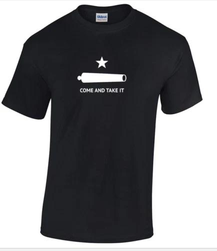 

Texas Revolution T-Shirt Come And Take It Cannon Texan Pride Black Shirt S-5XL 2XL