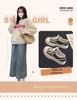Women's Big-Head Canvas Sneakers: Versatile Thick-Soled White Casual Shoes for Students (2024 New Arrival)