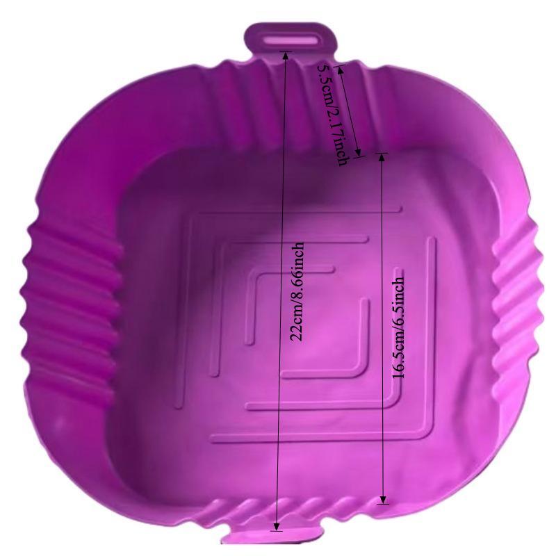 Bandeja de silicona para horno y freidora de aire, reutilizable, para pizza, accesorios, revestimiento de silicona antiadherente para freidora de aire, utensilios de cocina