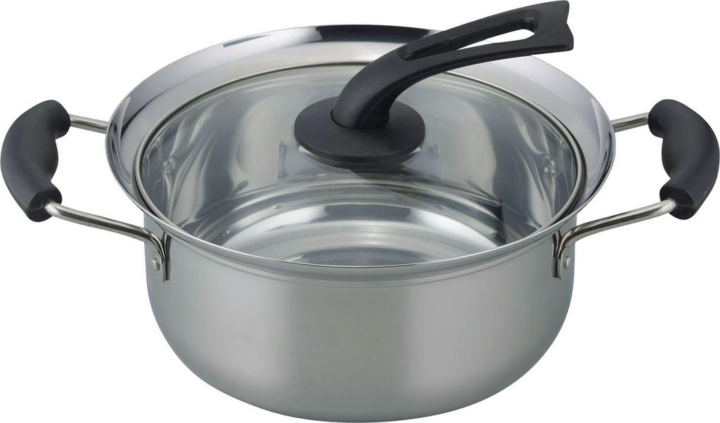 Wahei Freiz 22cm Double-Handled Pot, Boil-Resistant, for Noodles, Stews, and Boiling, IHGas Compatible, KR-7865