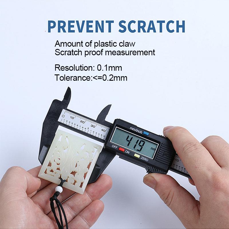 0-100mm 0-150mm Electronic Digital Caliper Carbon Fibre Vernier Calipers Plastic Gauge Micrometer Ruler Measuring Tools