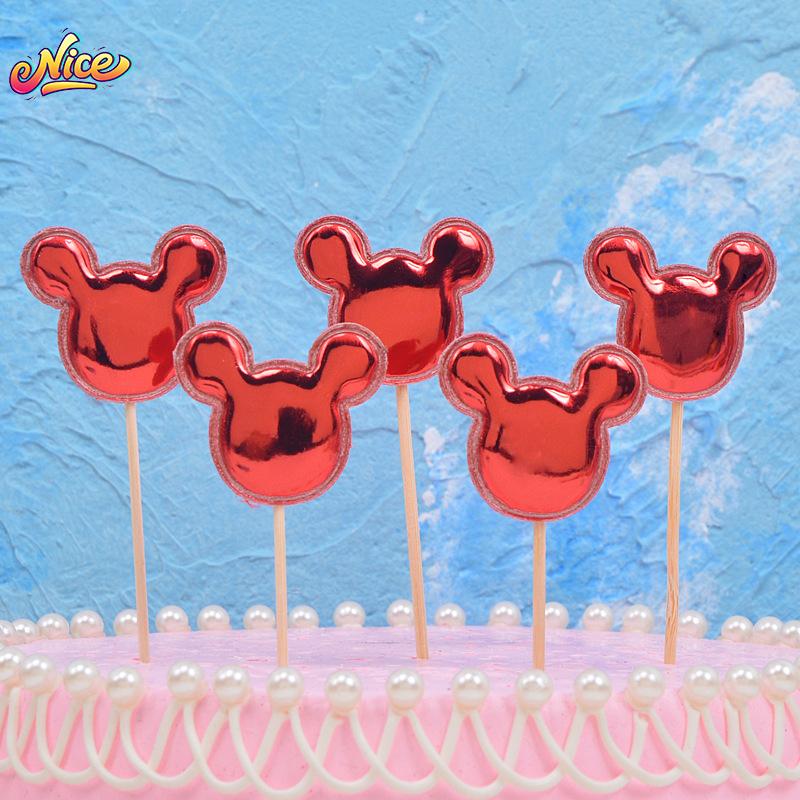 5Pcs/Lot Cake Topper Creative For Baby Shower Birthday Party Wedding Celebration Cake Decoration Star Heart Cupcake Insert