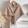 Korean Style Striped Scarf Cashmere Cape Wraps Fashion Winter Shawl  Autumn Winter