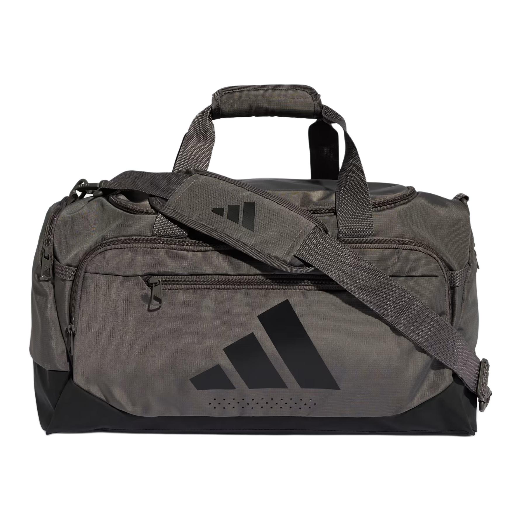 Adidas Training 42.3L Ventilated Double Zipper Polyester Fitness Bag Small Unisex Fitness Bag Charcoal-Gray KC6757 Charcoal Gray