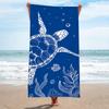 Sea Turtle Beach Towel Microfiber Ocean Animal Bath Towel Nautical Theme Quick Dry Towels for Kids Adults Swimming Sports Travel