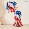 Women Plus Size Two Piece Outfit Round Neck Batwing Sleeve Ruffle Hem Top Fishtail Skirt Printed Red Navy Blue