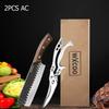 WXCOO 1~3pcs Kitchen Butcher Knife Set Hand Forged Stainless Steel Scissor Knives for Cooking Cutter Bone Chopper Chef Knife