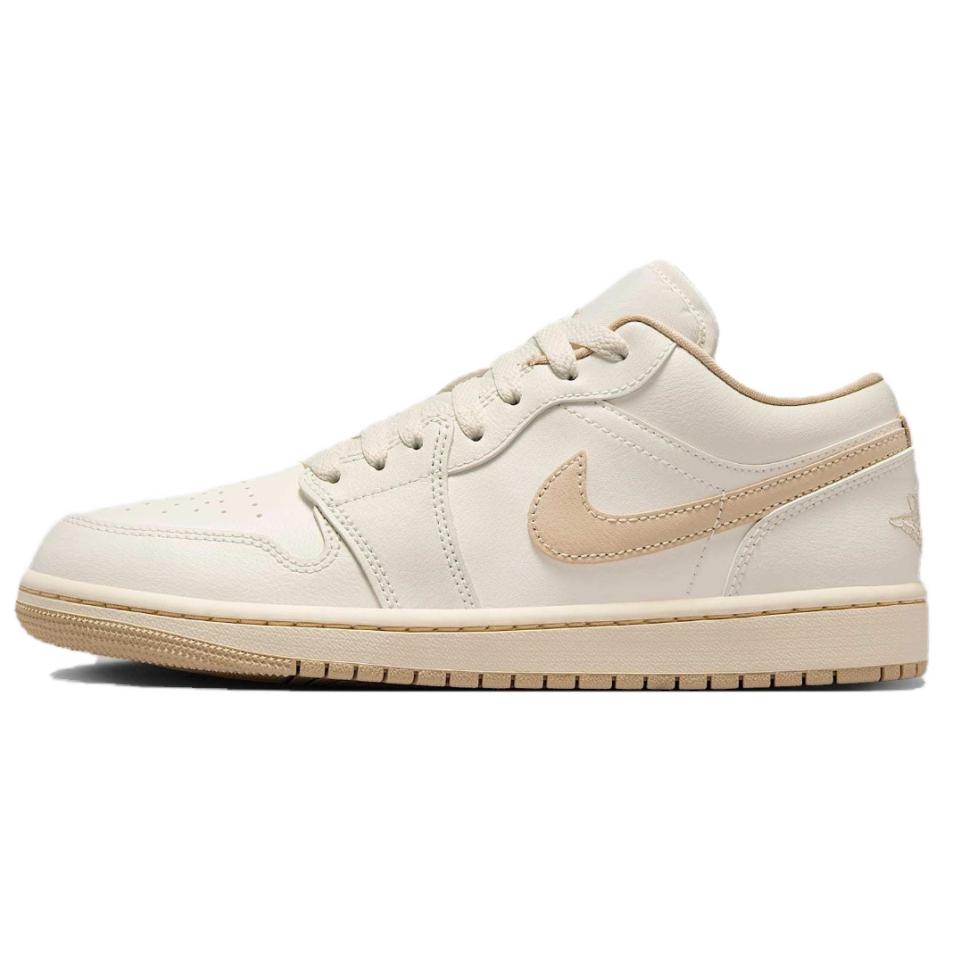 Jordan Air Jordan 1 Abrasion Resistant Low top Vintage Basketball Shoes Women's Beige Pink DC0774-112(Teamfour-)