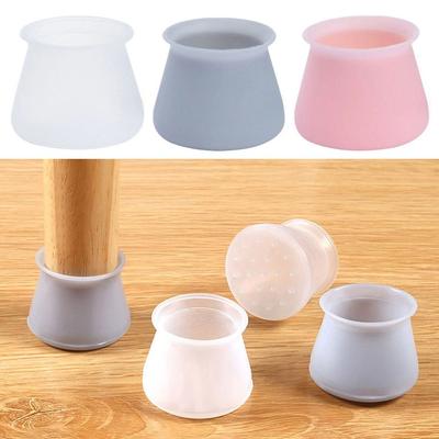 4 Stück Silikon Tisch- und Stuhlbein-Matten Rutschfeste Fußabdeckungen Möbelpolster Tischbein-Schutzboden-Schutz Stuhlbein-Kappen