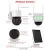 1080P 400/200W Outdoor-Sicherheits-Solarkamera 2MP Panorama-PTZ-Kamera Zwei-Wege-Audio PIR-Bewegungssensor Netcam