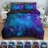 Galaxy Space 3D Universe Bedding Set Single Twin Double Queen King Cal King Size Bed Linen Set