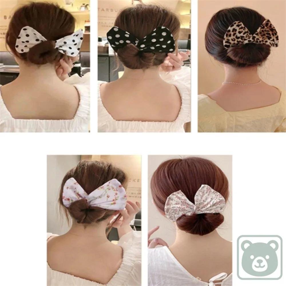 Bares wire ribbon band, bun, scrunchie, hairband 3-Wire Strap - Leopard