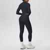 High-Waist Thumb-Hole Zipper Yoga Jacket and Butt-Lifting Leggings Set