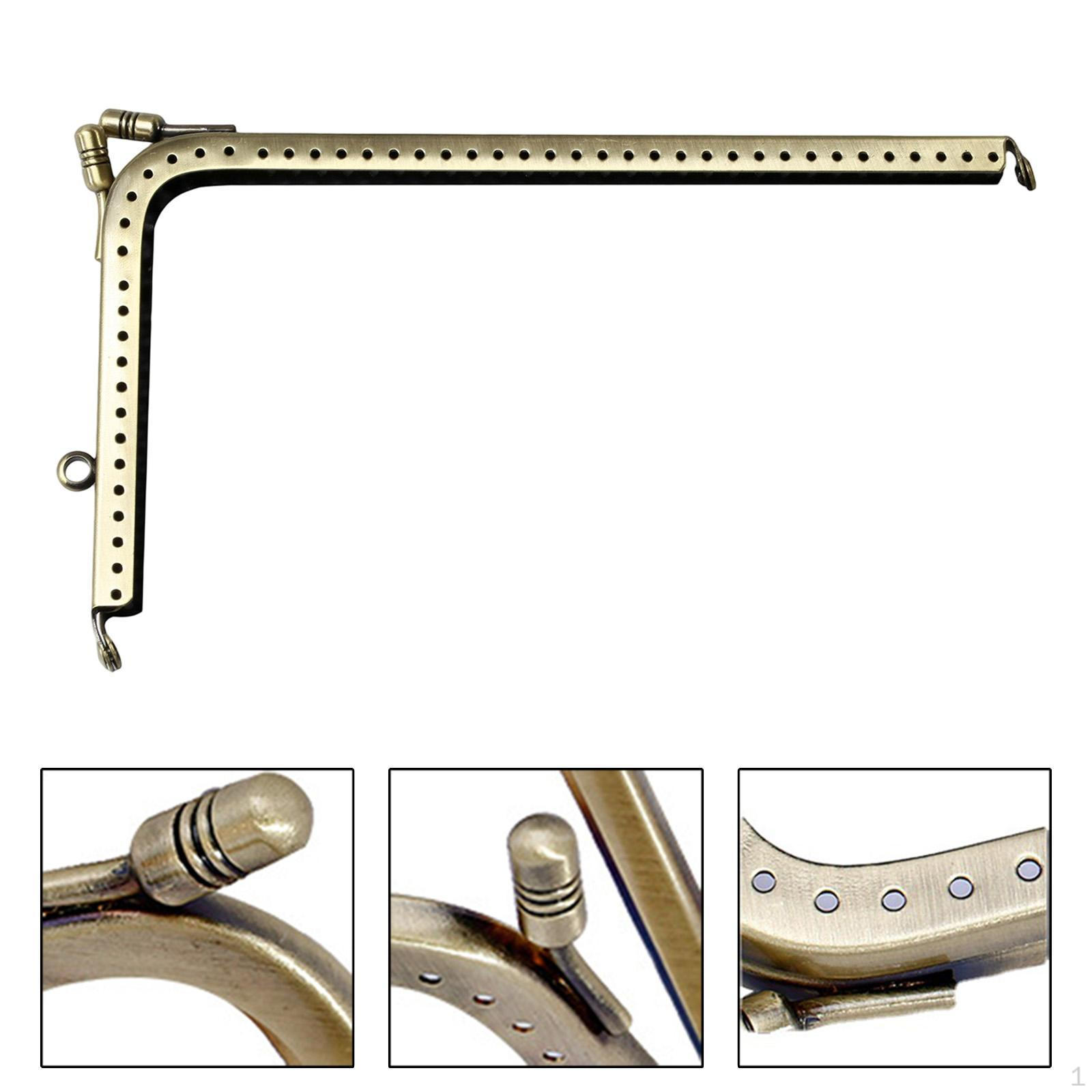 

Металлический кошелек-рамка в форме 7 Аксессуар Ретро Сумка Шитье Изготовление Застежка-замок 16.5cm