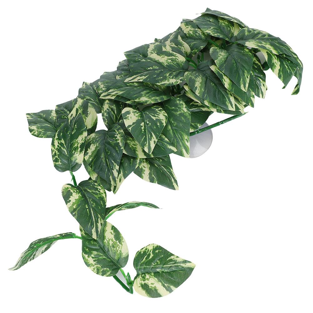 Aquatic Plant Simulation Rattan Leaves Landscaping for Climbing Pet Box Aquarium Fish Tank