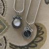 Bohemian Gothic Crystal Pendant Necklace With Cross Chain For Fashion Casual Women Men