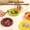 Hamburger Plate Set Stackable Hamburger Plate Set Burger 6 Layers Mini Dinner Plate Home Dining Plate Table Decoration