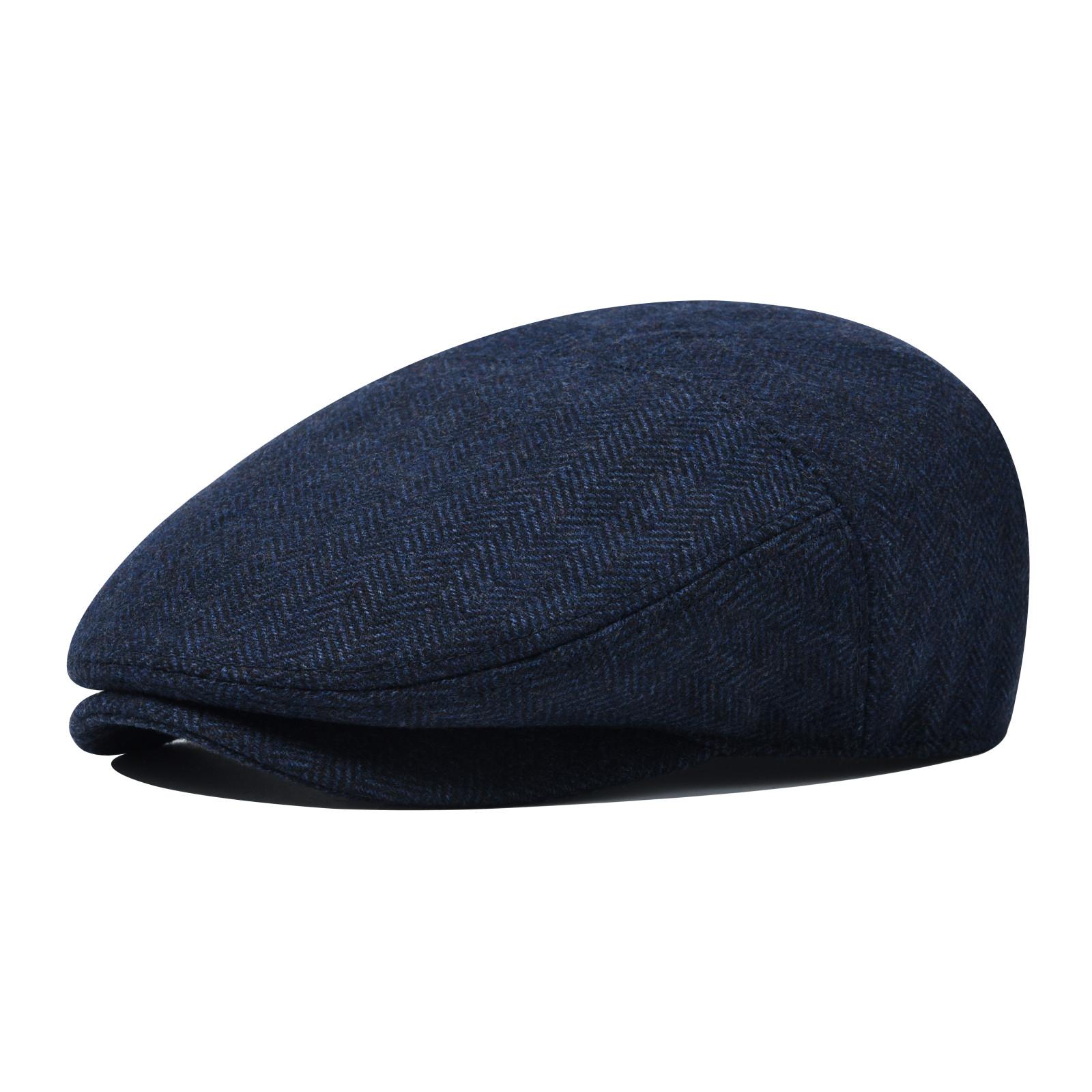 Jangoul Heren Wolmix Xl Xxl Ivy Newsboy Pet Klassieke Tweed Gatsby Cabbie Platte Pet 60cm blue