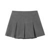 2025 Summer Women's Solid Pleated Midi Skirt - European & American Style
