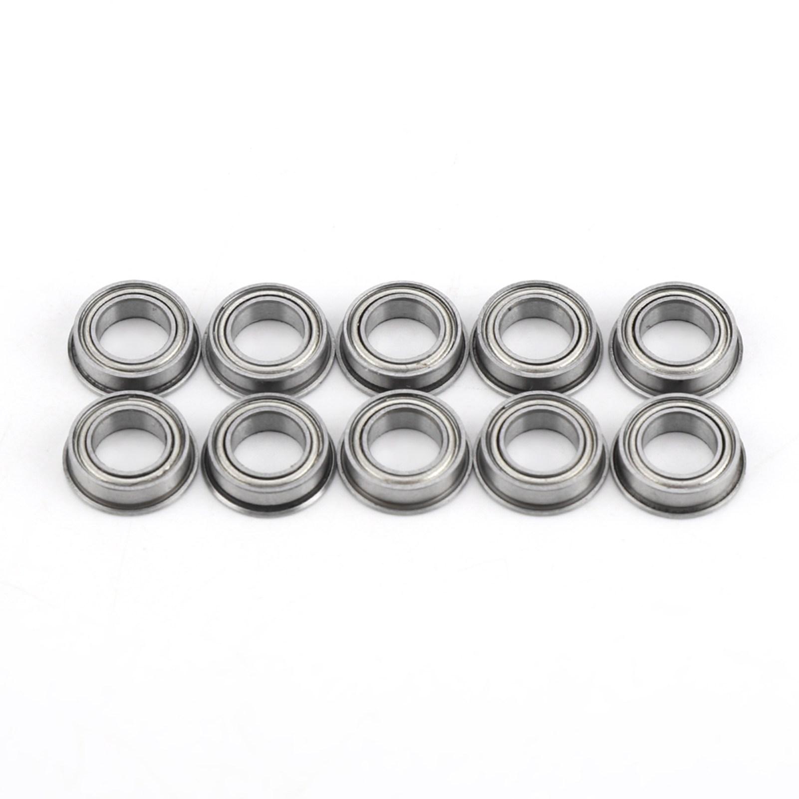 

10Pcs MF106ZZ Stainless Steel Mini Metal Shielded Flanged Ball Bearings 6x10x3mm