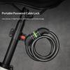 BENGGUO 5-stellige Zahlenschloss für Fahrräder, dickes Stahlkabel, Diebstahlschutz-Sicherheitsschloss mit Halterung