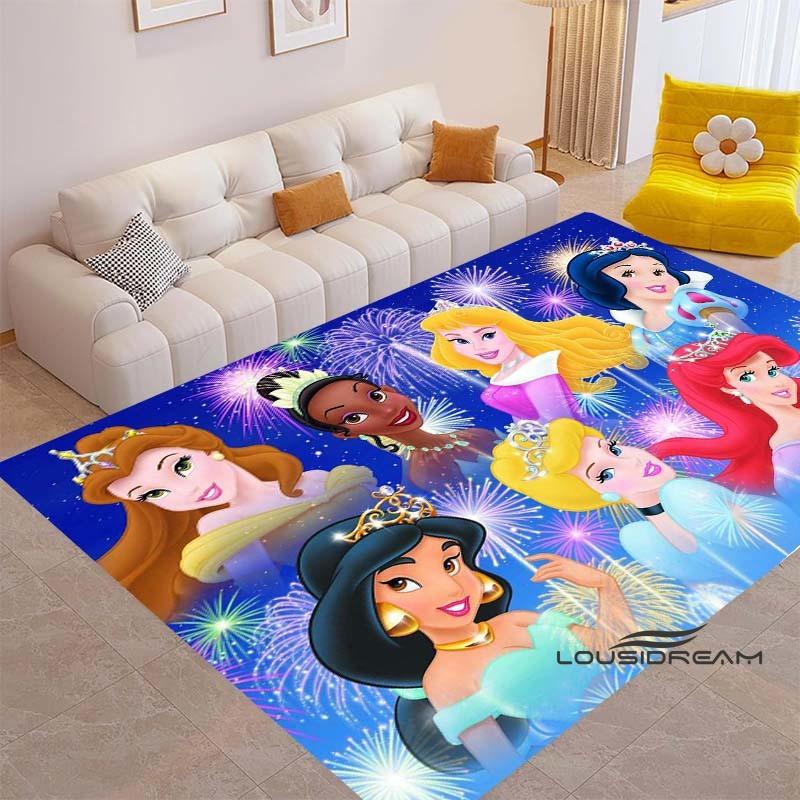 This Disney pink princess-themed rug is suitable for girls' bedrooms, bedside tables, living rooms, sofas, floor mats, children'