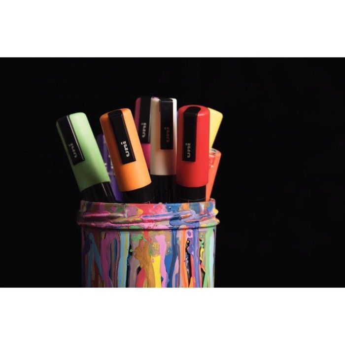 Marqueurs - UNIBALL - PC5M - Pointe Conique Moyenne - Blanc, Noir, Or, Argent