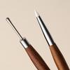 Wood Double Headed Nail Art Brush Carving Flower Painting Pen Diy Manicure Tools Stainless Steel Glue Mixed Pen