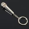 Keychain Pendant Mini Simulation Microphone Pendant Metal Key Holder Car Key Accessories Music Lover Gift